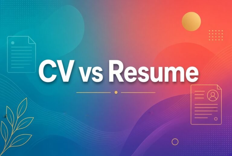 CV vs Resume : What is the difference ?